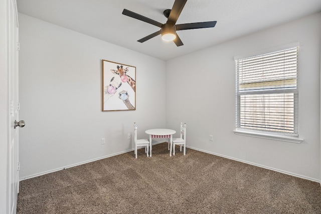 107 Nathaniel Dr, Taylor, TX 76574 - empty room with a ceiling fan, carpet floors, and baseboards