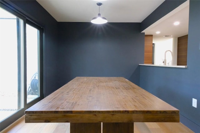 808 Vanguard St, Lakeway, TX 78734 - unfurnished dining area with recessed lighting and wood finished floors