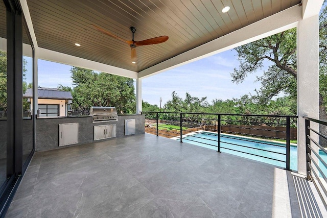 101 S Lake Hills Dr, Austin, TX 78733 - view of patio / terrace featuring a ceiling fan
