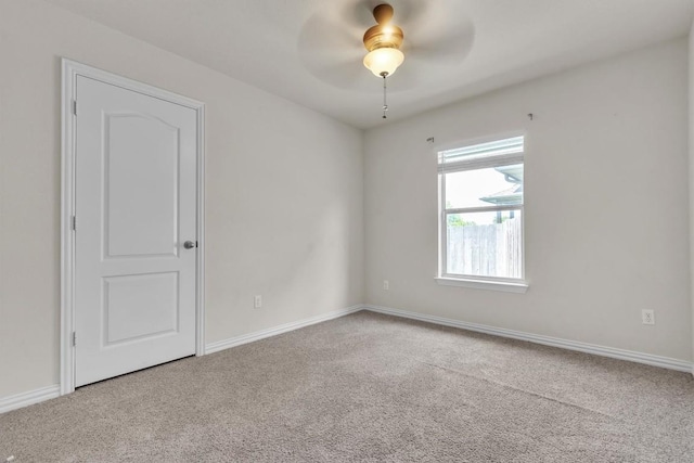 204 Chickadee Ln, Leander, TX 78641 - spare room with carpet flooring, baseboards, and ceiling fan