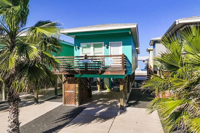 1924 S 11th St Unit 2, Port Aransas, TX 78373 - view of front of property with a carport and driveway