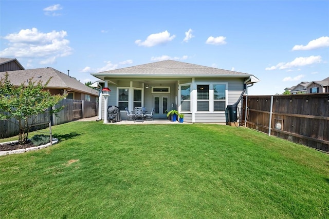 213 Russet Trl, Georgetown, TX 78628 - rear view of property with french doors, a patio area, and a shingled roof