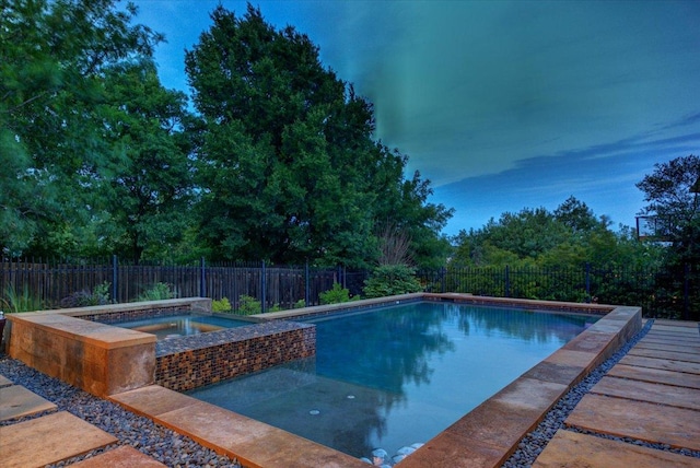 9508 Bully Hill Cv, Austin, TX 78759 - view of pool featuring a fenced backyard and a pool with connected hot tub