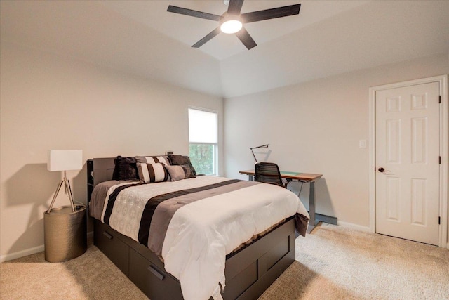 9508 Bully Hill Cv, Austin, TX 78759 - bedroom featuring light carpet, baseboards, and ceiling fan