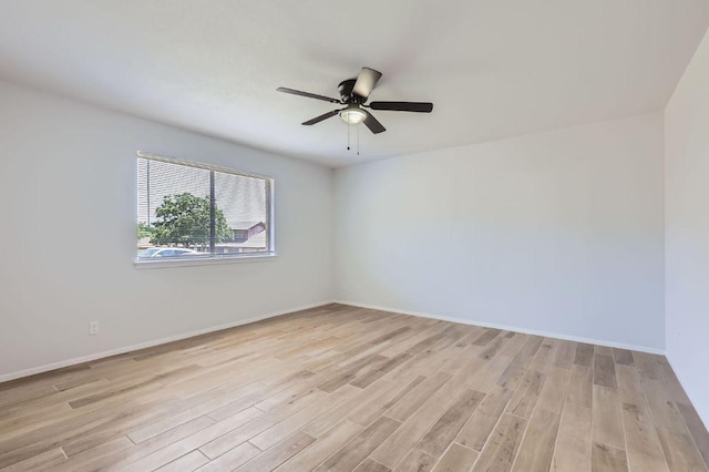11306 Thorny Brook Trl, Austin, TX 78750 - unfurnished room featuring light wood finished floors, a ceiling fan, and baseboards