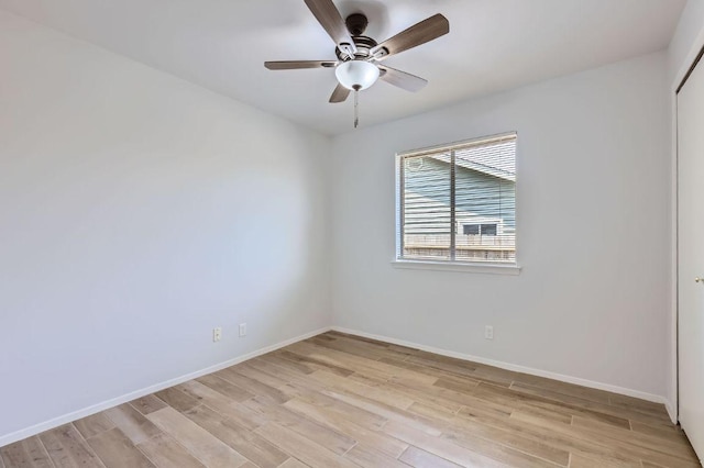 11306 Thorny Brook Trl, Austin, TX 78750 - spare room with ceiling fan, light wood finished floors, and baseboards