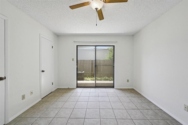 4307 S 1st St Unit 104, Austin, TX 78745 - unfurnished room with a textured ceiling, ceiling fan, and light tile patterned floors