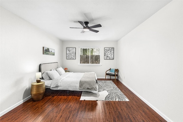 12225 Mosley Ln, Austin, TX 78727 - bedroom featuring wood finished floors and a ceiling fan