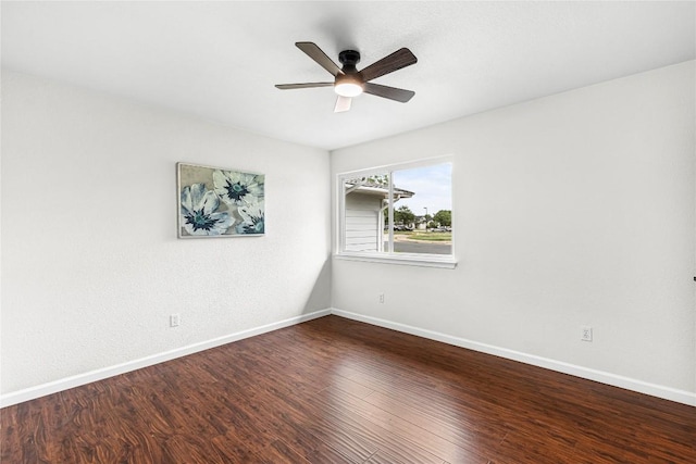 12225 Mosley Ln, Austin, TX 78727 - unfurnished room with ceiling fan and wood finished floors
