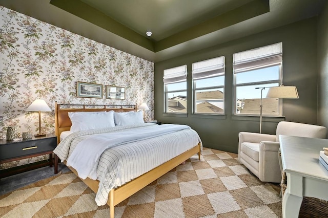 8513 Cottage Rose Dr, Austin, TX 78744 - carpeted bedroom with multiple windows and a raised ceiling