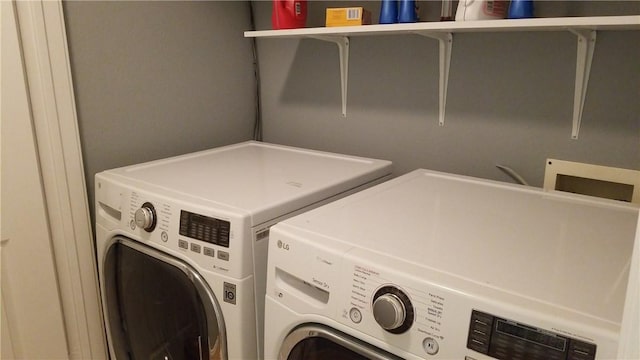 12828 Withers Way, Austin, TX 78727 - laundry room with washer and clothes dryer
