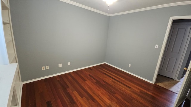 12828 Withers Way, Austin, TX 78727 - spare room featuring wood finished floors and ornamental molding