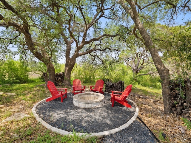 6037 Verandero Ct, Austin, TX 78738 - view of patio / terrace featuring an outdoor fire pit