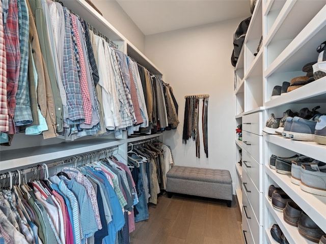 6037 Verandero Ct, Austin, TX 78738 - walk in closet featuring wood finished floors