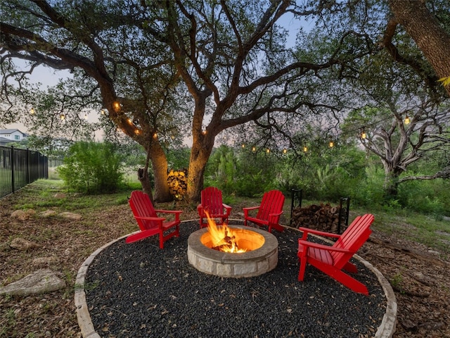 6037 Verandero Ct, Austin, TX 78738 - view of yard featuring an outdoor fire pit