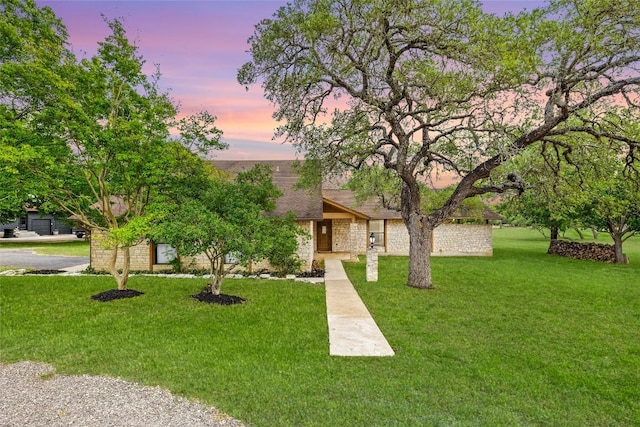 708 Post Oak Dr, Dripping Springs, TX 78620 - view of front of home with a lawn