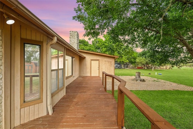 708 Post Oak Dr, Dripping Springs, TX 78620 - wooden deck featuring a yard
