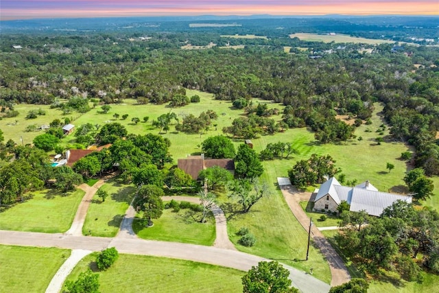 708 Post Oak Dr, Dripping Springs, TX 78620 - bird's eye view of a heavily wooded area