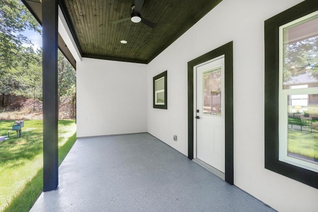 147 Puu Waa Waa Ln, Bastrop, TX 78602 - view of patio / terrace featuring a ceiling fan