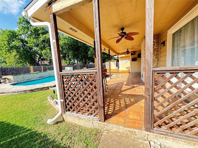 11804 Buckingham Rd, Austin, TX 78759 - view of patio / terrace featuring ceiling fan