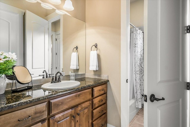 313 Aldea Cv, Georgetown, TX 78633 - full bathroom featuring vanity and shower / bathtub combination with curtain
