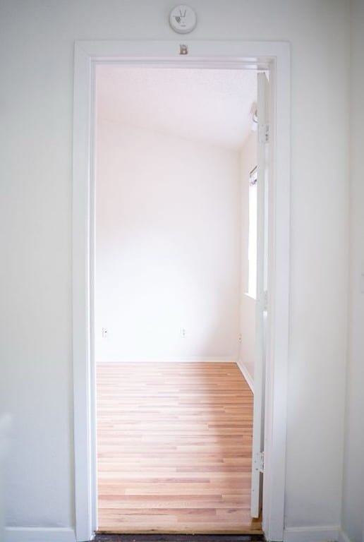 2841 San Gabriel St, Austin, TX 78705 - corridor with wood finished floors and baseboards
