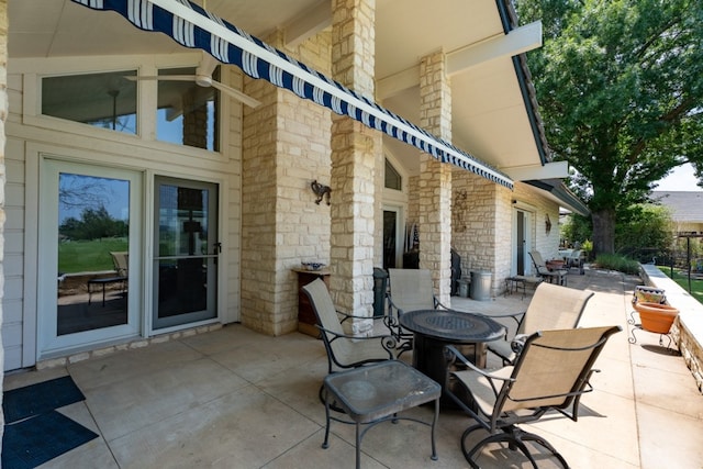 2704 Aurora, Horseshoe Bay, TX 78657 - view of patio / terrace with a fire pit
