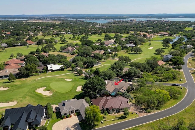 2704 Aurora, Horseshoe Bay, TX 78657 - aerial view of residential area featuring a large body of water and a golf course
