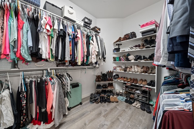 1581 Grassy Field Rd, Austin, TX 78737 - walk in closet with wood finished floors