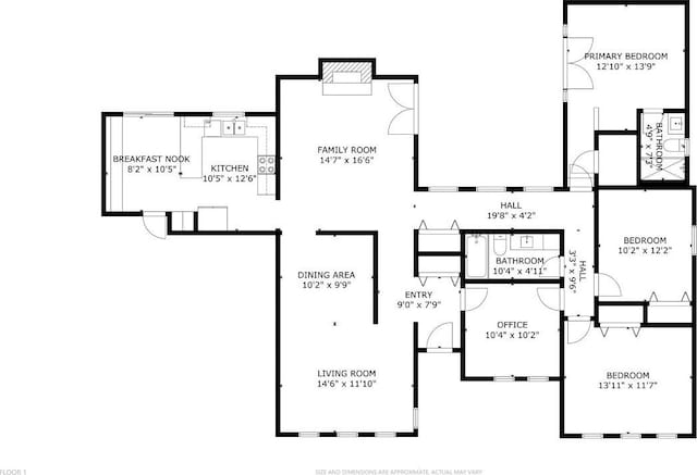 13215 Woodthorpe St, Austin, TX 78729 - floor plan / room layout