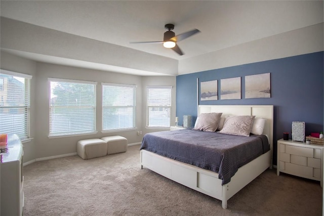 19108 Obed River Dr, Pflugerville, TX 78660 - carpeted bedroom with baseboards and a ceiling fan