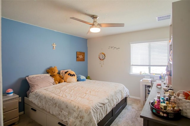 19108 Obed River Dr, Pflugerville, TX 78660 - bedroom featuring carpet flooring and ceiling fan