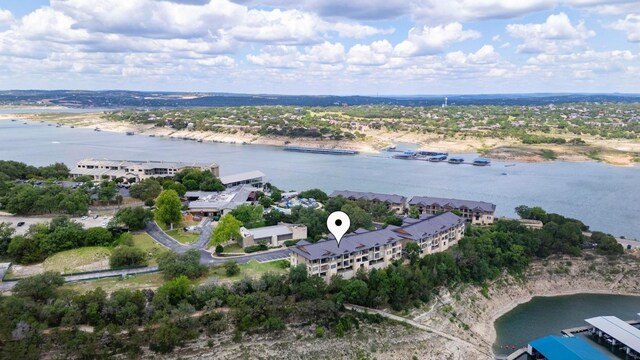 416 Marina Village Cv Unit 416, Austin, TX 78734 - drone / aerial view of a large body of water