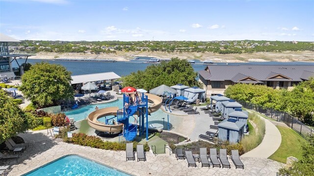 416 Marina Village Cv Unit 416, Austin, TX 78734 - bird's eye view of a pool