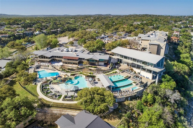 416 Marina Village Cv Unit 416, Austin, TX 78734 - aerial view of property's location featuring a pool