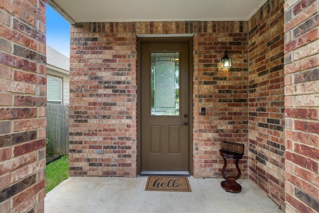 6729 Sunderland Trl, Austin, TX 78747 - doorway to property featuring brick siding