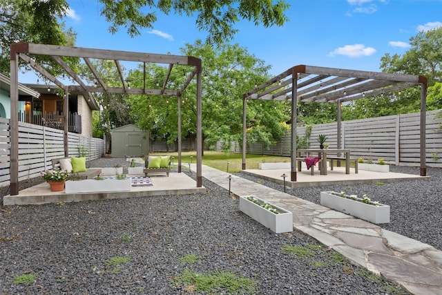 1707 Collier St, Austin, TX 78704 - fenced backyard featuring a pergola and a patio area