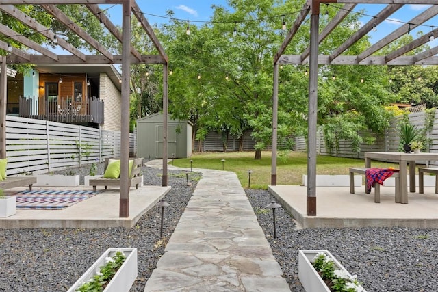 1707 Collier St, Austin, TX 78704 - fenced backyard featuring a pergola and a patio