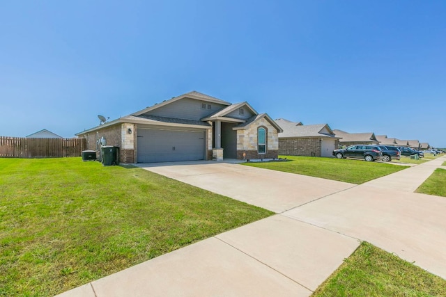 7002 Spirit Of The W Dr, Killeen, TX 76549 - ranch-style home featuring a garage, concrete driveway, and brick siding