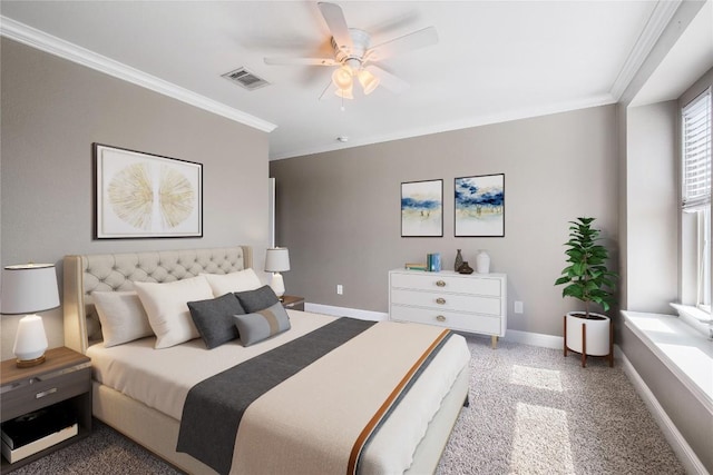 9008 Winter Haven Rd, Austin, TX 78747 - bedroom featuring ornamental molding and a ceiling fan
