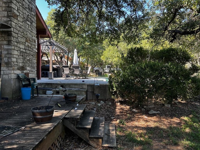 319 Fawnridge St, Georgetown, TX 78628 - view of yard featuring a deck