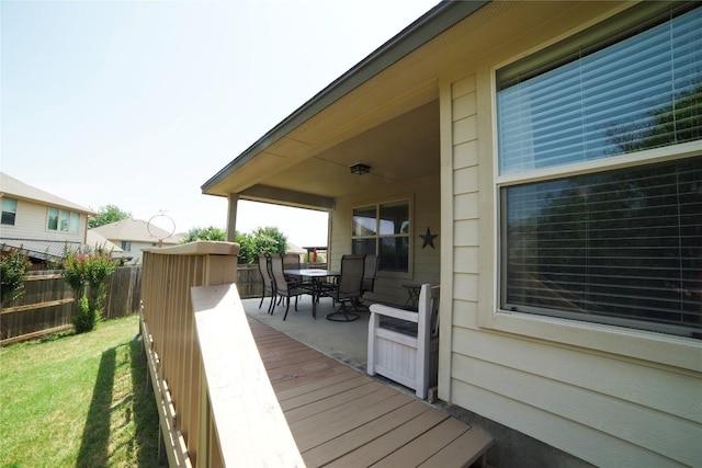1800 Quiet Meadows Cv, Pflugerville, TX 78660 - wooden terrace featuring outdoor dining space