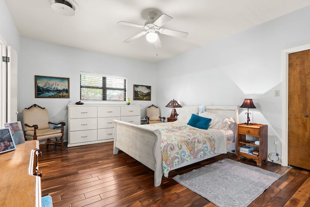 112 Skipcha Trl, Lampasas, TX 76550 - bedroom with hardwood / wood-style floors and a ceiling fan