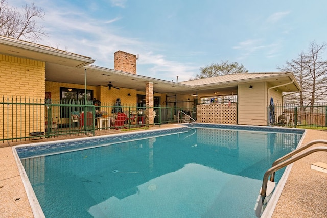 112 Skipcha Trl, Lampasas, TX 76550 - view of pool with ceiling fan