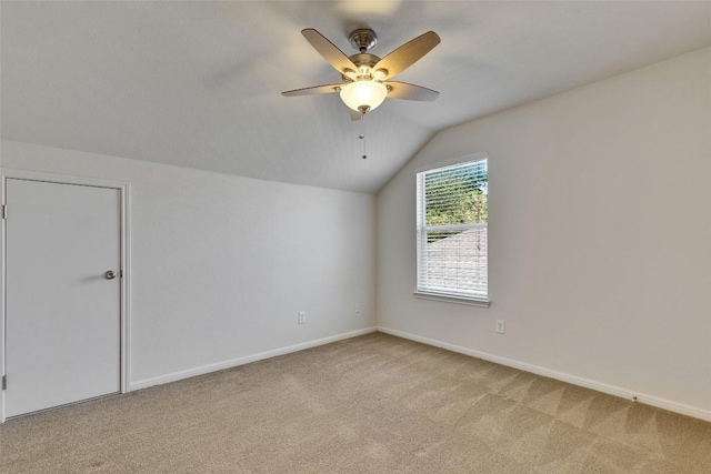 2225 Lou John St, Austin, TX 78727 - additional living space with lofted ceiling, light carpet, and ceiling fan