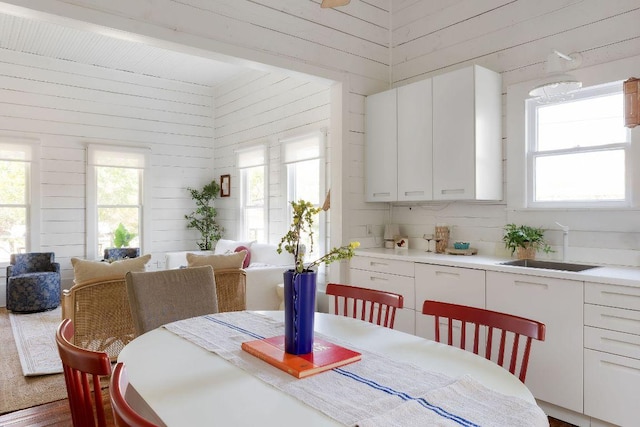 1211 E 13th St, Austin, TX 78702 - dining area with wood walls and wood finished floors