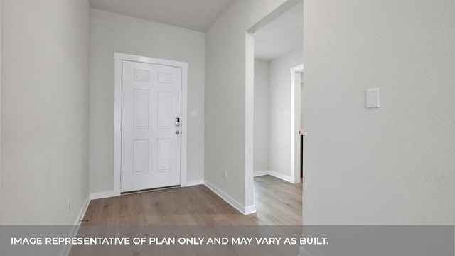 362 Barron Estate Dr, Lockhart, TX 78644 - entryway with wood finished floors and baseboards