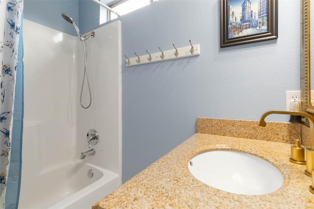 1454 Rose Ln, Canyon Lake, TX 78133 - full bathroom with shower / tub combo and vanity