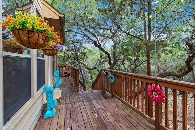 1454 Rose Ln, Canyon Lake, TX 78133 - view of wooden terrace