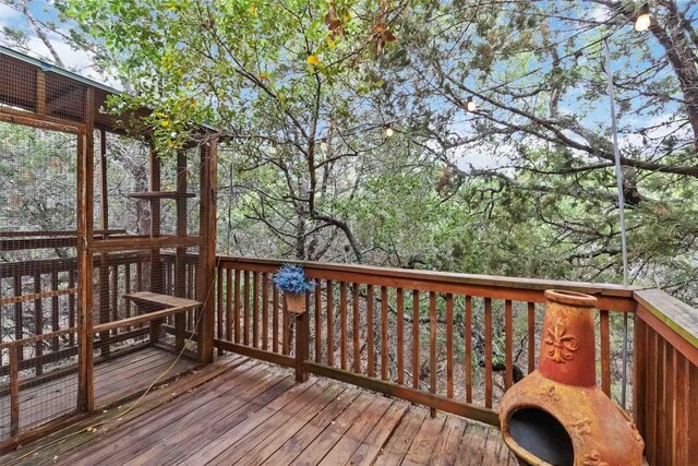 1454 Rose Ln, Canyon Lake, TX 78133 - view of wooden terrace